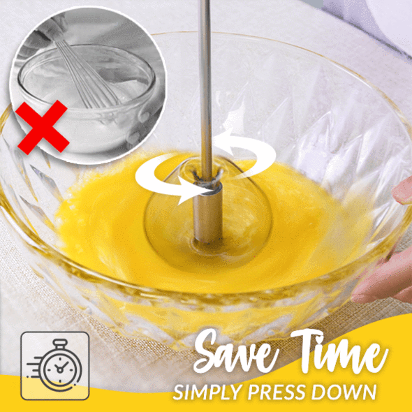 🔥Last Day Promotion-50%OFF - Stainless Steel Semi-Automatic Whisk