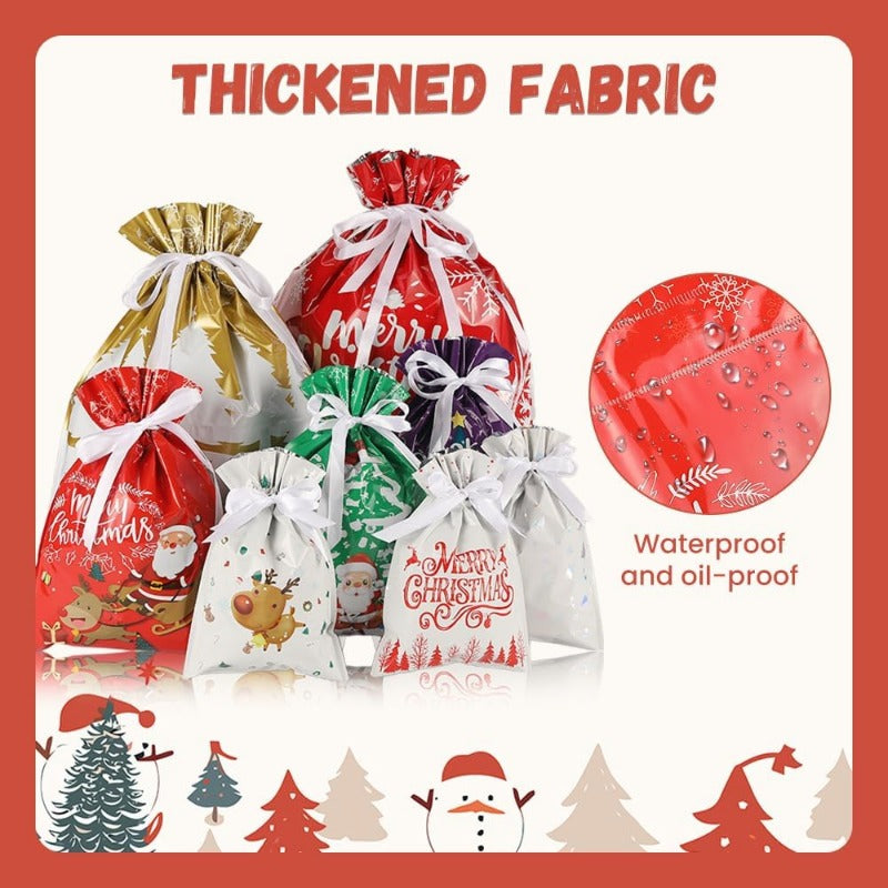 Christmas Gift Bags with Drawstring