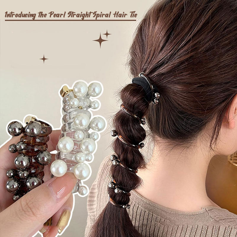 🔥Last Day Promotion-50%OFF -Pearl Straight Spiral Hair Tie
