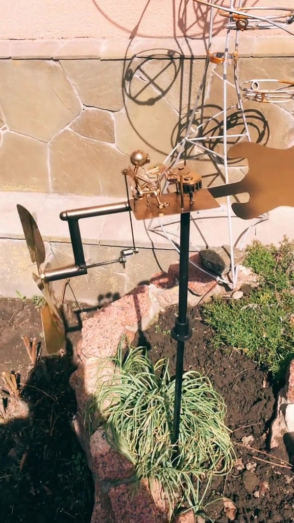 Handmade Metal Rock Band Windmill