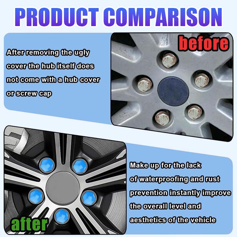🔩 Universal Car Wheel Lug Nut Covers – Protect & Upgrade in Seconds!