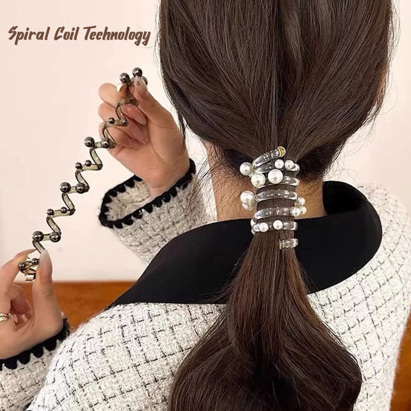 🔥Last Day Promotion-50%OFF -Pearl Straight Spiral Hair Tie