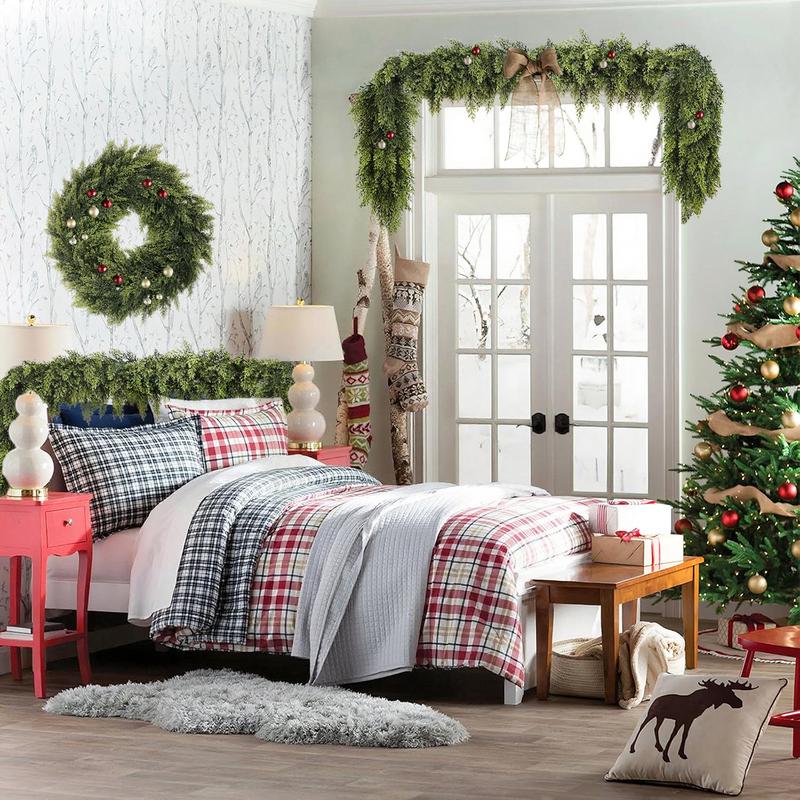 🏆2025 Super Value Set(50% OFF)💥6 FT Artificial Cedar Garlands – Real Touch Winter Greenery