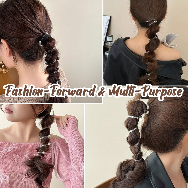 🔥Last Day Promotion-50%OFF -Pearl Straight Spiral Hair Tie