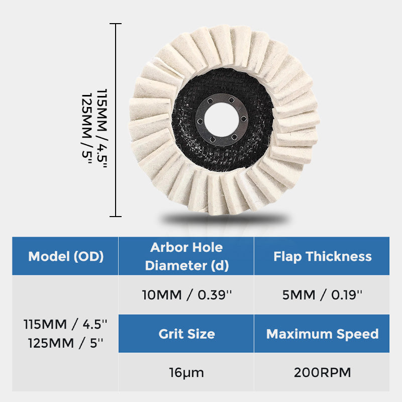 🎁Black Friday Sale - Limited time 49% OFF🎁✨Wool Felt Flap Polishing Disc