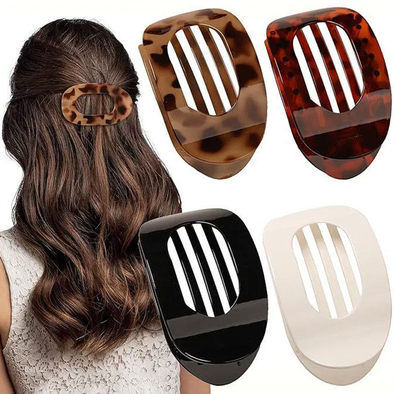 🎉Only £9.99!💥 Grab the 4-Piece Oval Hair Grabber Set – Tangle-Free Styling Made Easy!✨🛍️