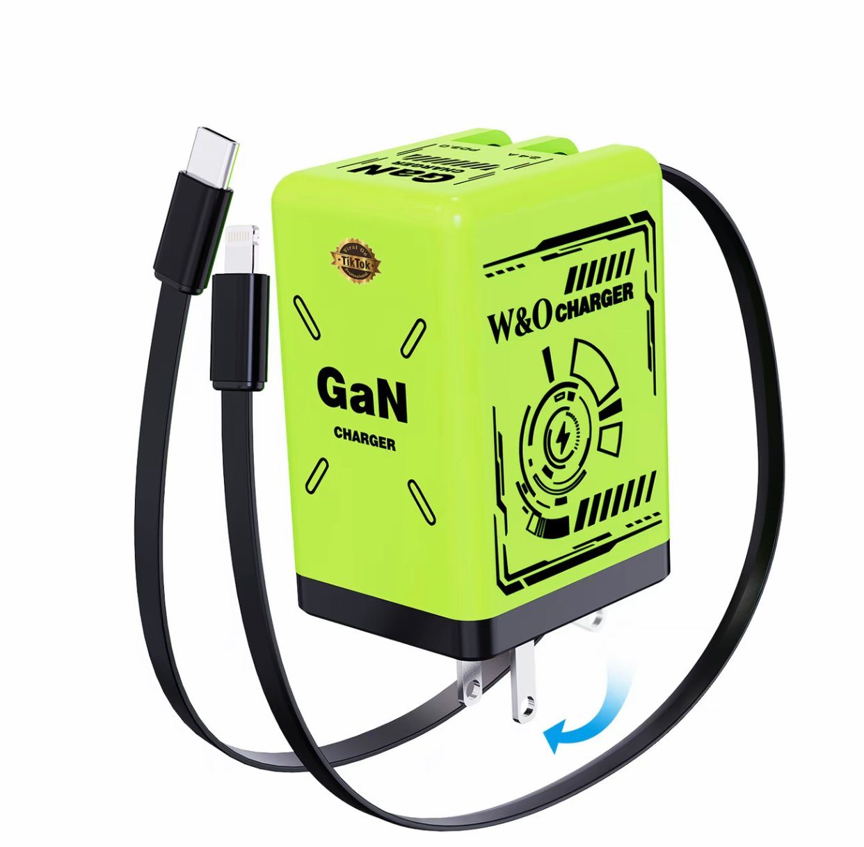⏰Limited stock!🔥W&O 2-in-1 GaN 120W Fast Charger