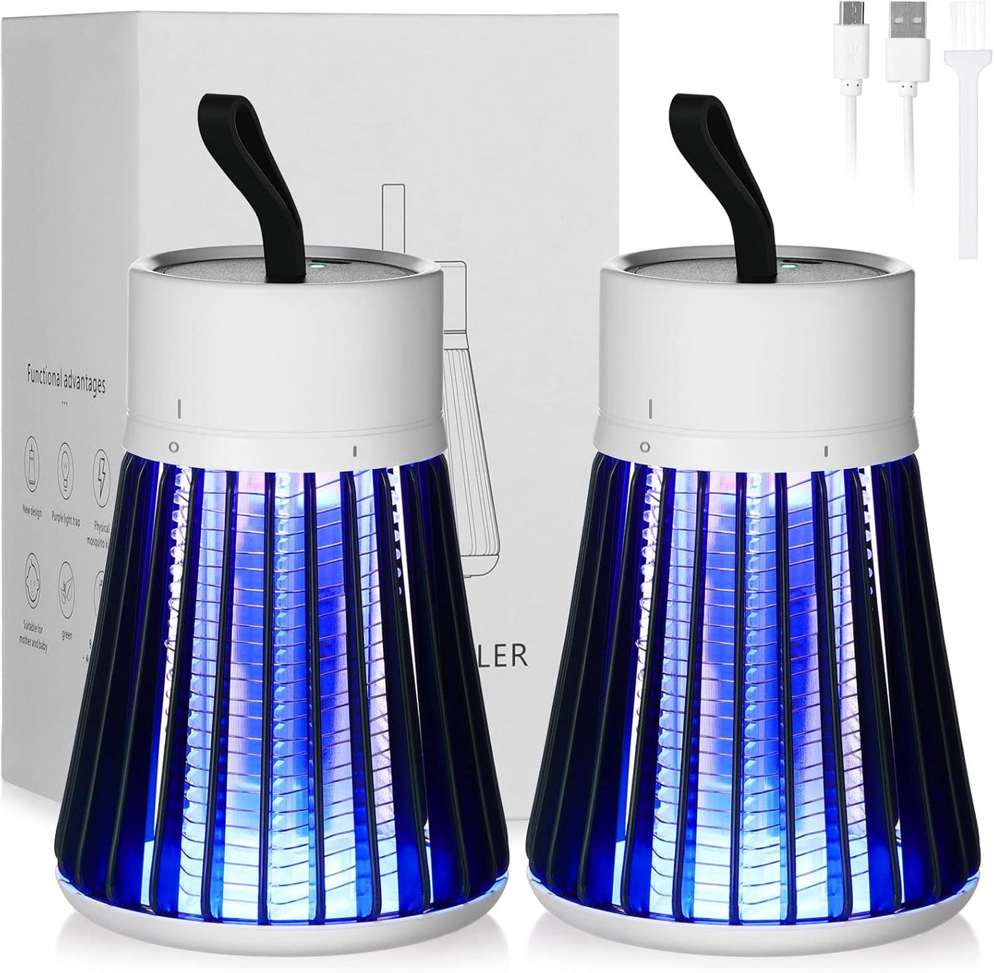 USB Electric Mosquito Killer Lamp – UV Light Insect Trap & Silent Bug Zapper for Home