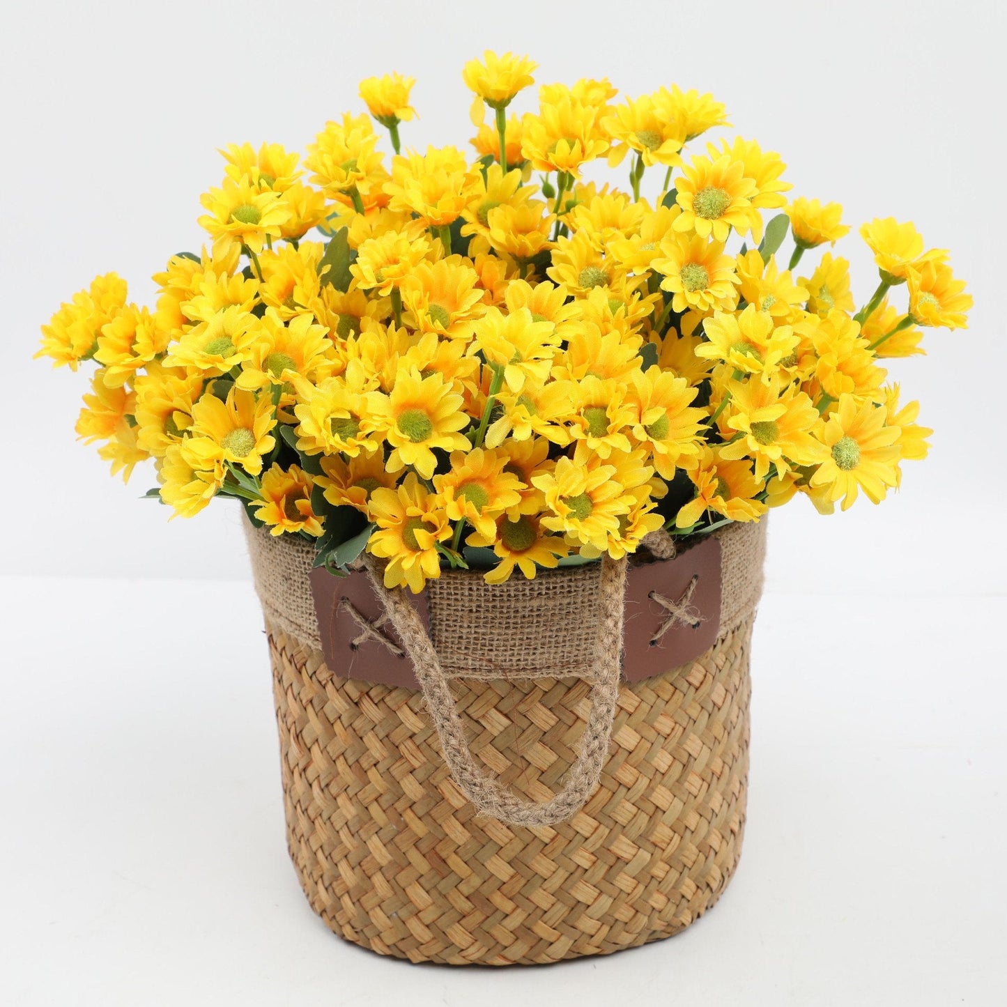 💥 Artificial Outdoor Sunset Mums Flowers - UV resistant, Waterproof, Windproof