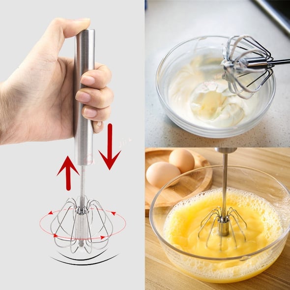 🔥Last Day Promotion-50%OFF - Stainless Steel Semi-Automatic Whisk