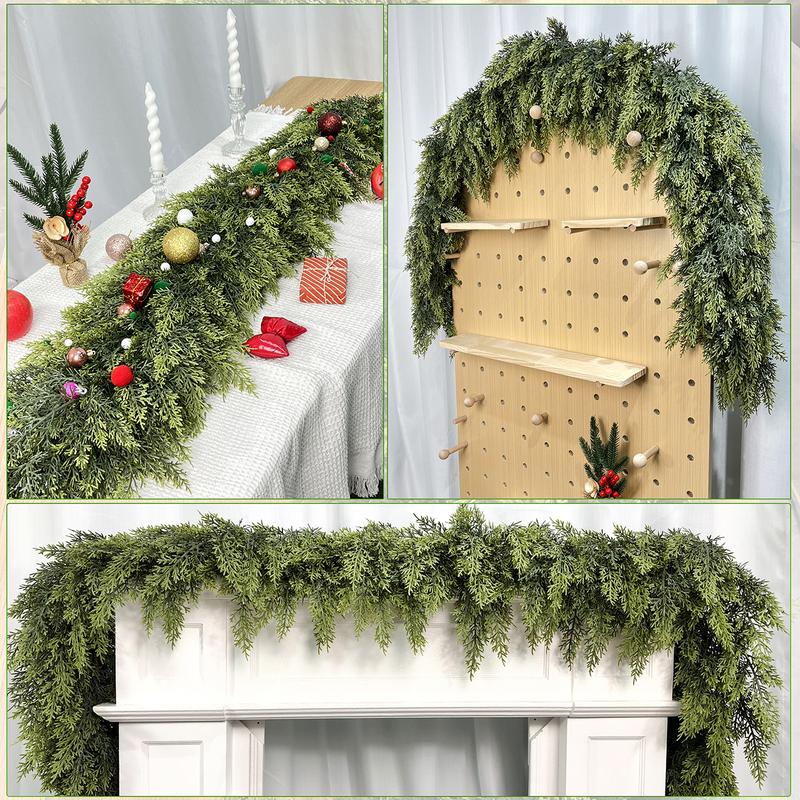🏆2025 Super Value Set(50% OFF)💥6 FT Artificial Cedar Garlands – Real Touch Winter Greenery