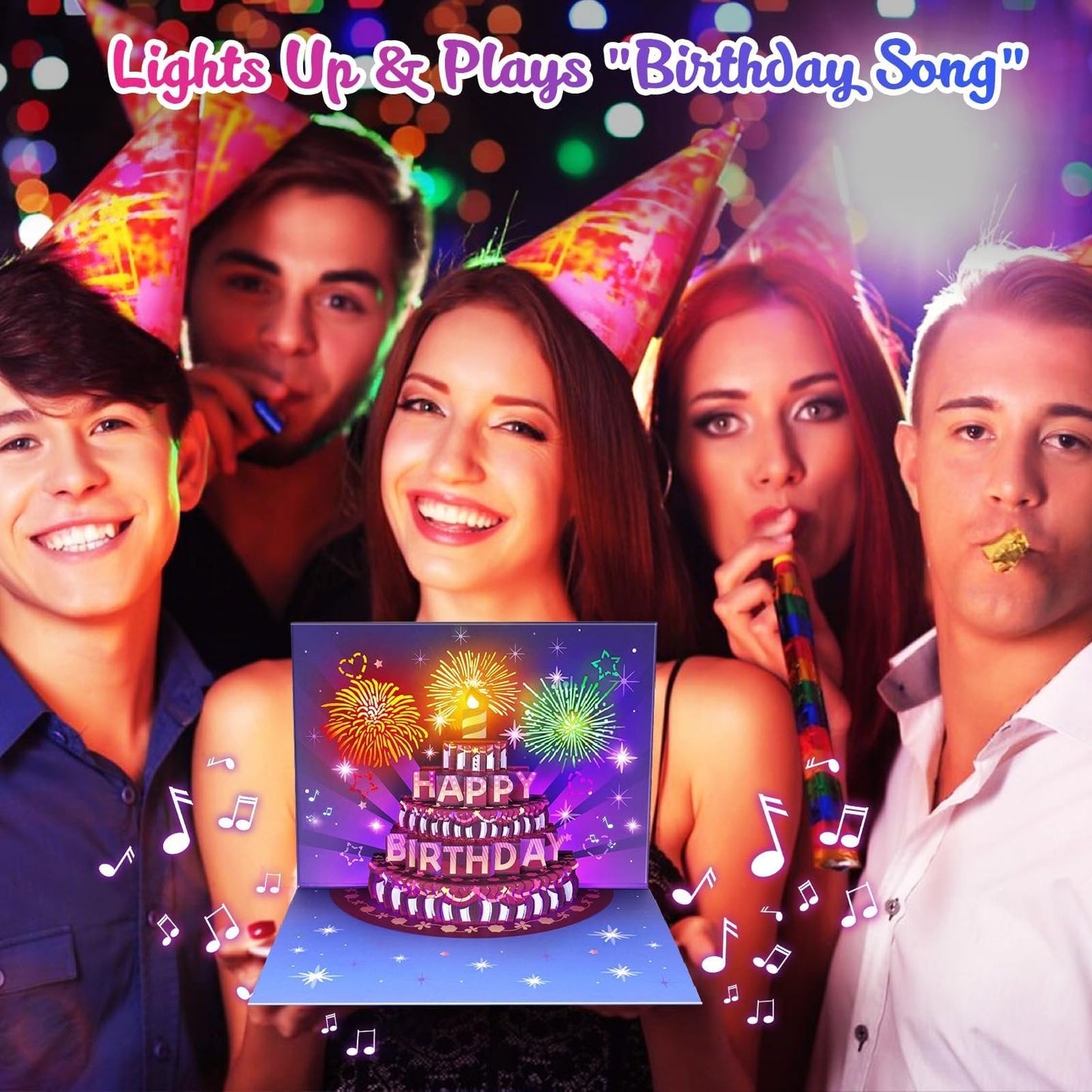 🔥2025 New Arrival - 50% OFF🎉Fireworks Pop-Up Cake Birthday Surprise Card🎂