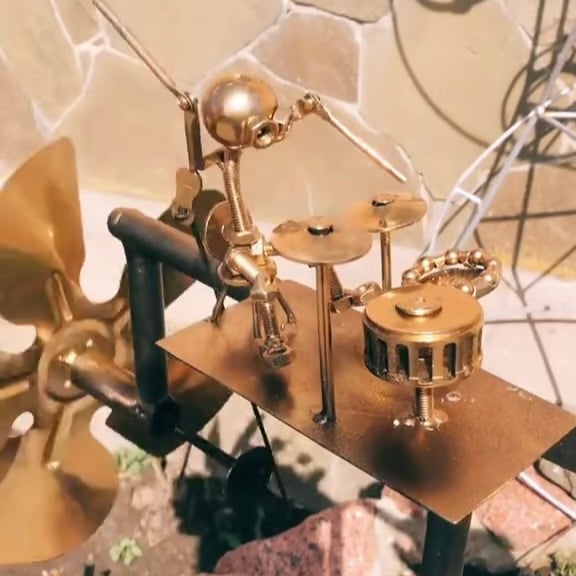 Handmade Metal Rock Band Windmill