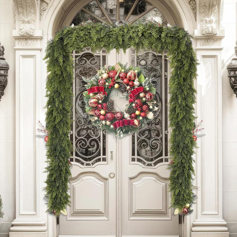 🏆2025 Super Value Set(50% OFF)💥6 FT Artificial Cedar Garlands – Real Touch Winter Greenery