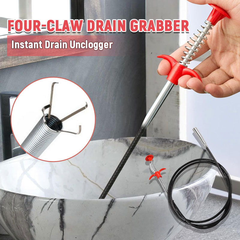 Four-Claw Drain Grabber – Instant Drain Unclogger 🛁🚿