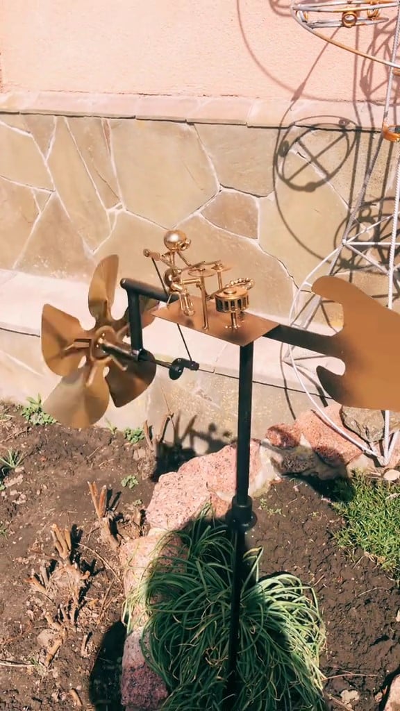 Handmade Metal Rock Band Windmill