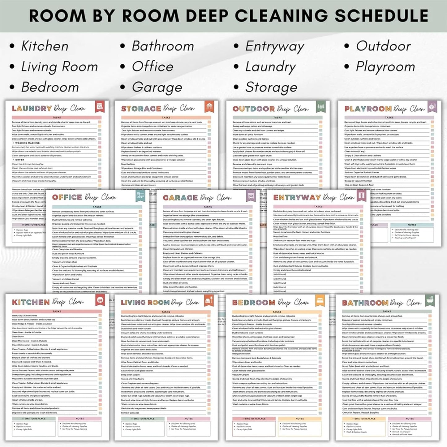 🔥LAST DAY 50% OFF - 📕ADHD Cleaning & Organizing Toolkit - Chore Planner✔