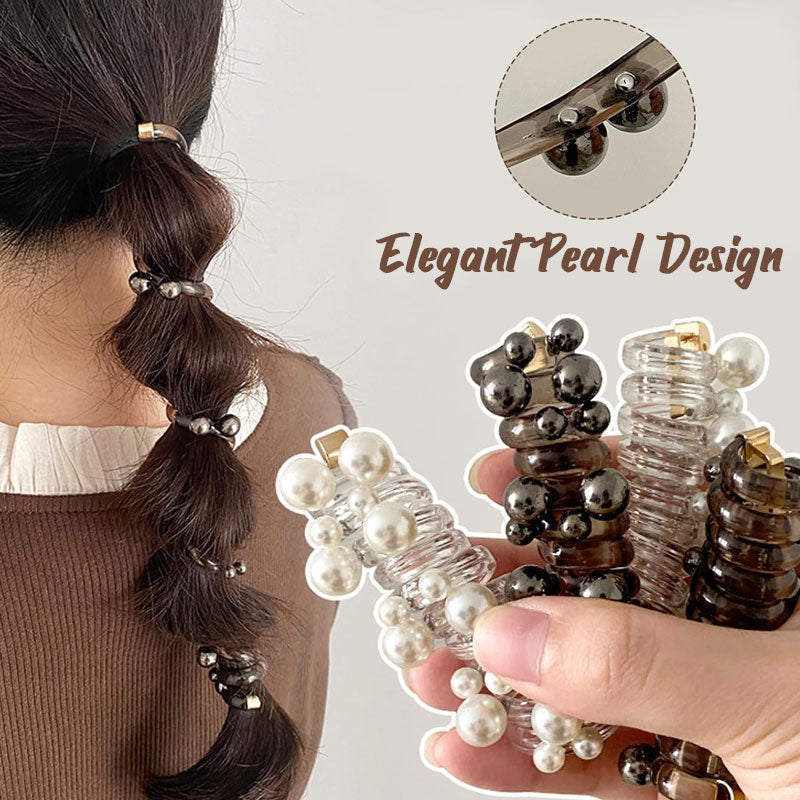 🔥Last Day Promotion-50%OFF -Pearl Straight Spiral Hair Tie