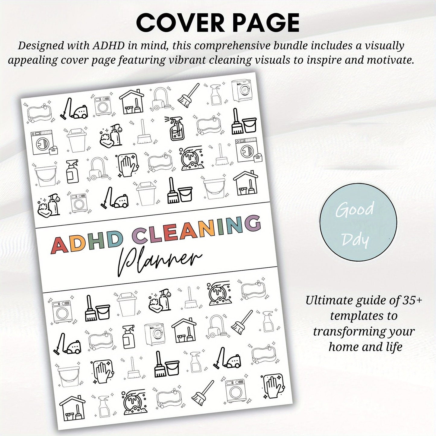 🔥LAST DAY 50% OFF - 📕ADHD Cleaning & Organizing Toolkit - Chore Planner✔