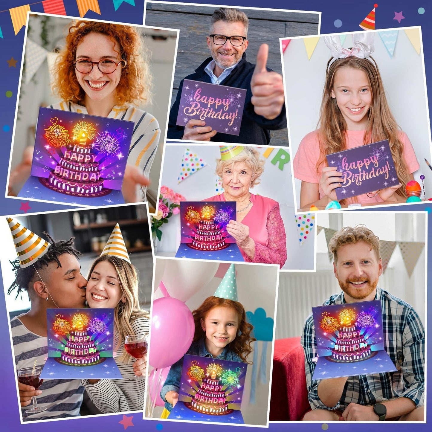 🔥2025 New Arrival - 50% OFF🎉Fireworks Pop-Up Cake Birthday Surprise Card🎂