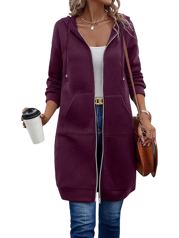 🔥Women Casual Zip up Fleece Hoodies - Buy Two Free Shipping