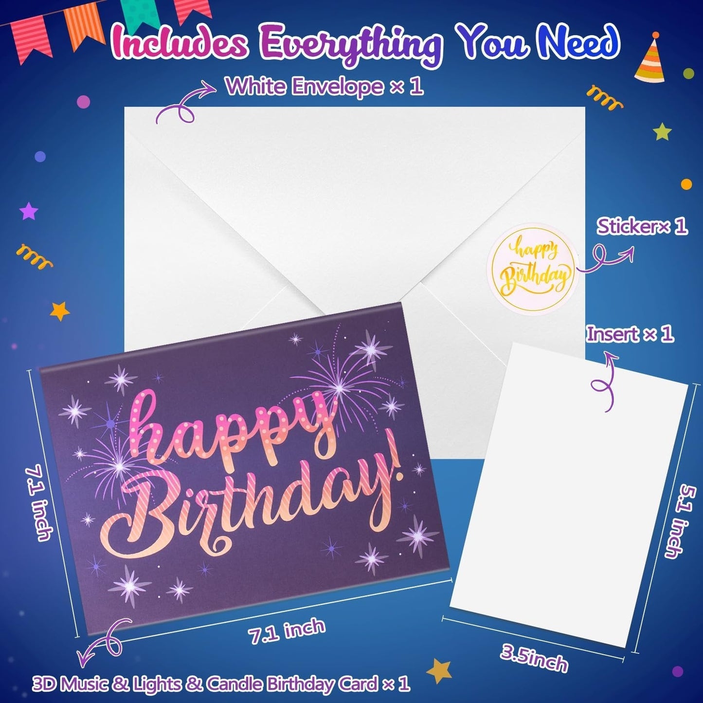 🔥2025 New Arrival - 50% OFF🎉Fireworks Pop-Up Cake Birthday Surprise Card🎂