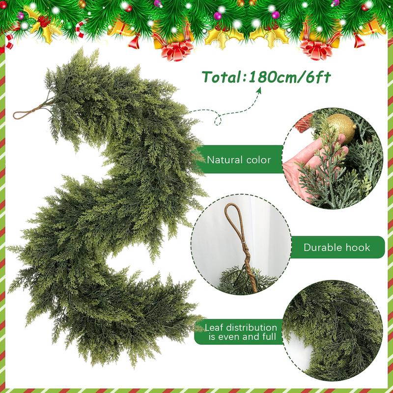 🏆2025 Super Value Set(50% OFF)💥6 FT Artificial Cedar Garlands – Real Touch Winter Greenery