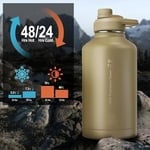 🎖️64oz Portable Cold & Hot Stainless Steel water bottle with Straw – Reusable Drinkware