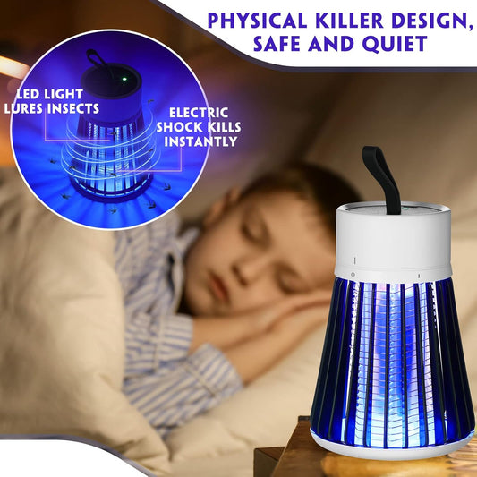 USB Electric Mosquito Killer Lamp – UV Light Insect Trap & Silent Bug Zapper for Home
