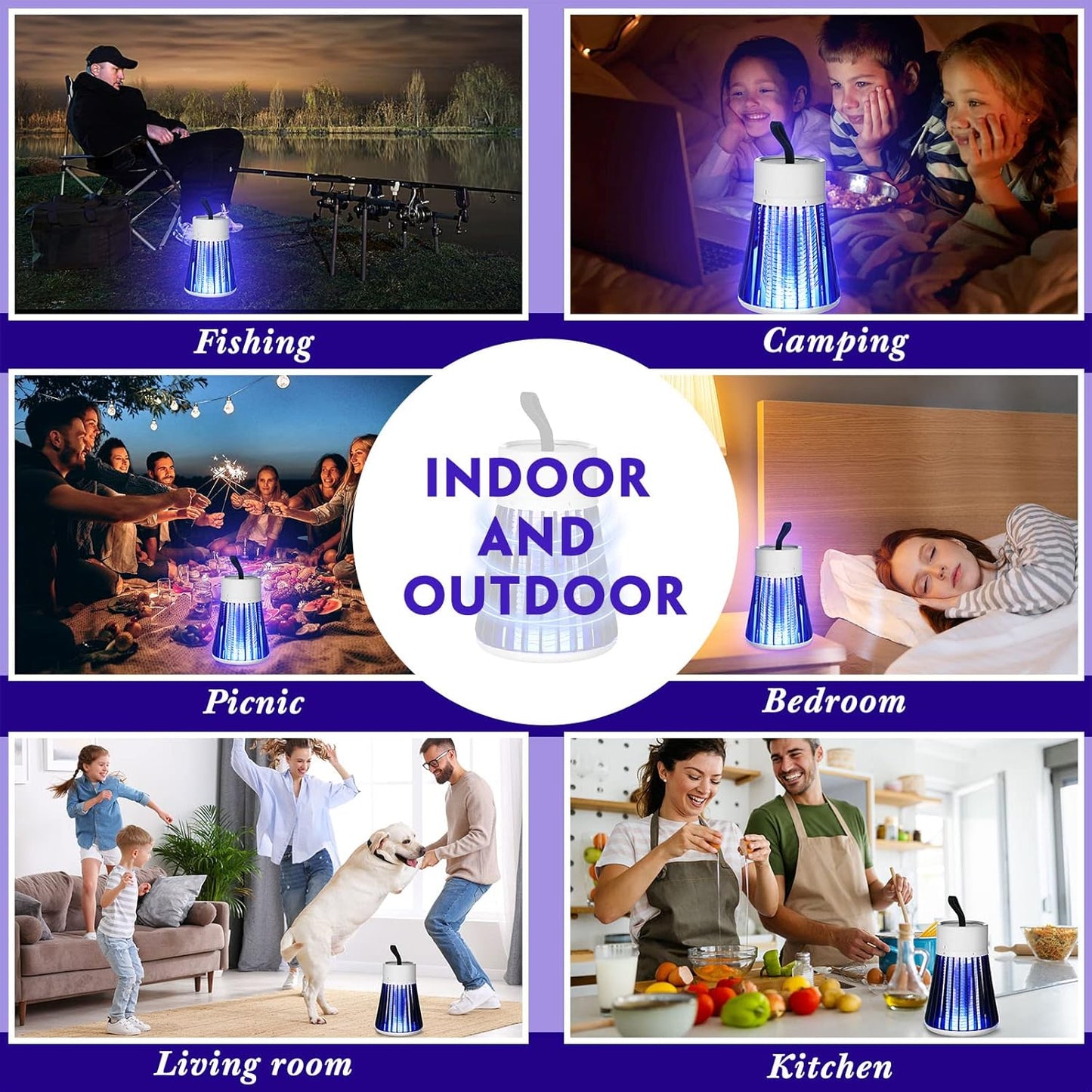 USB Electric Mosquito Killer Lamp – UV Light Insect Trap & Silent Bug Zapper for Home