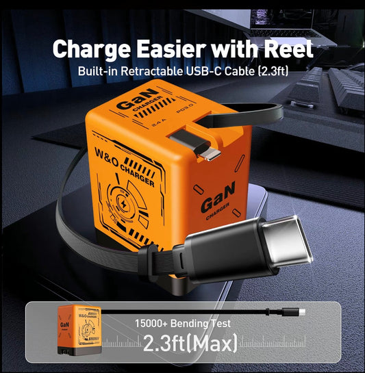 ⏰Limited stock!🔥W&O 2-in-1 GaN 120W Fast Charger