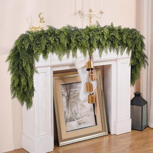 🏆2025 Super Value Set(50% OFF)💥6 FT Artificial Cedar Garlands – Real Touch Winter Greenery
