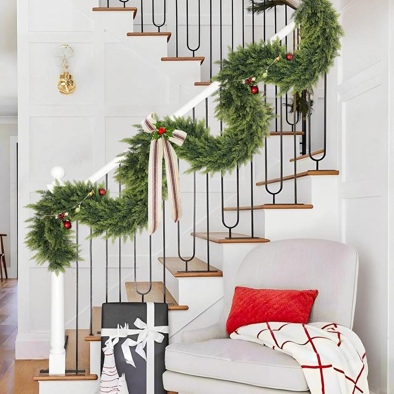 🏆2025 Super Value Set(50% OFF)💥6 FT Artificial Cedar Garlands – Real Touch Winter Greenery