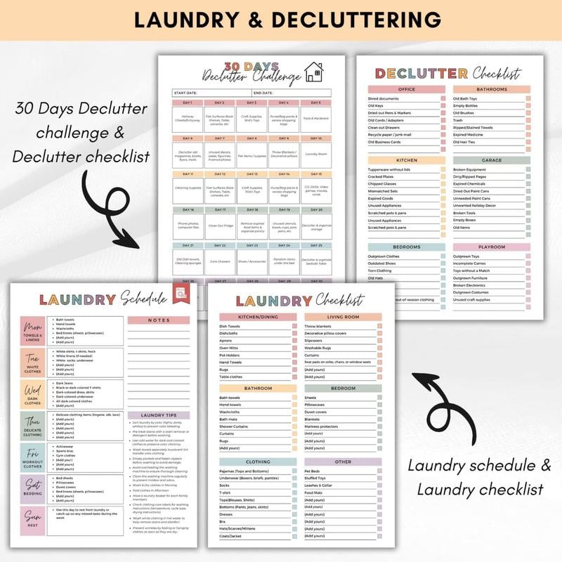🔥LAST DAY 50% OFF - 📕ADHD Cleaning & Organizing Toolkit - Chore Planner✔