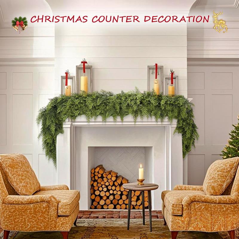 🏆2025 Super Value Set(50% OFF)💥6 FT Artificial Cedar Garlands – Real Touch Winter Greenery