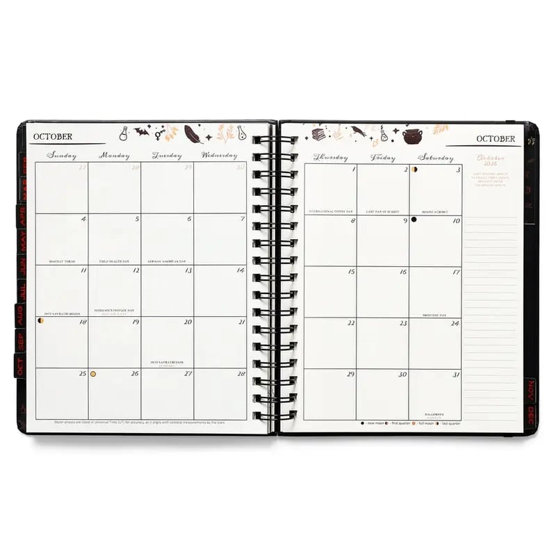 💥 Limited Stock! 🧙‍♀️ "Waiting for the Night 2026" Hardcover Weekly Planner 📚🧹