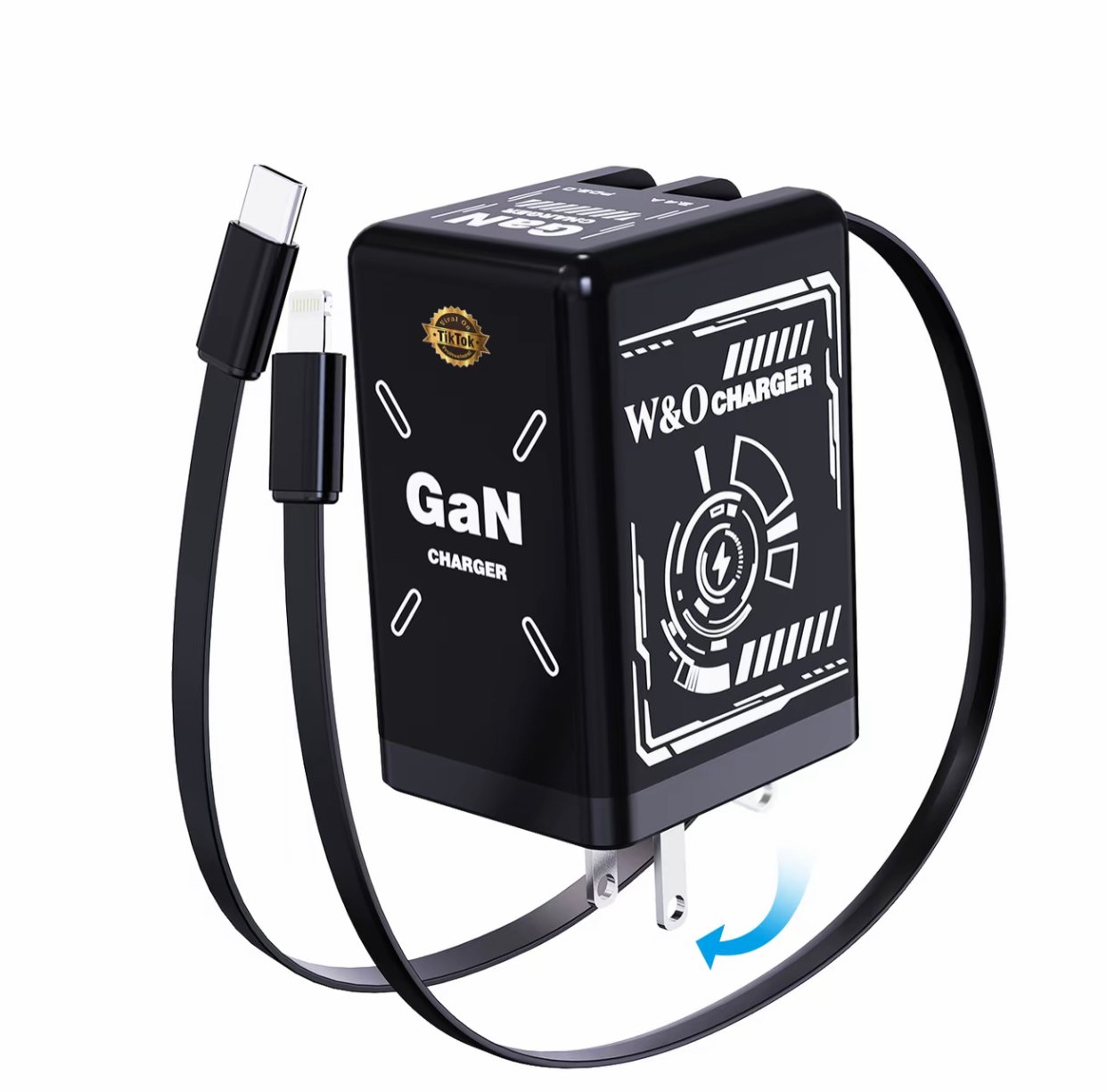 ⏰Limited stock!🔥W&O 2-in-1 GaN 120W Fast Charger